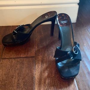 Stuart Weitzman Black Sandals Mules 9.5